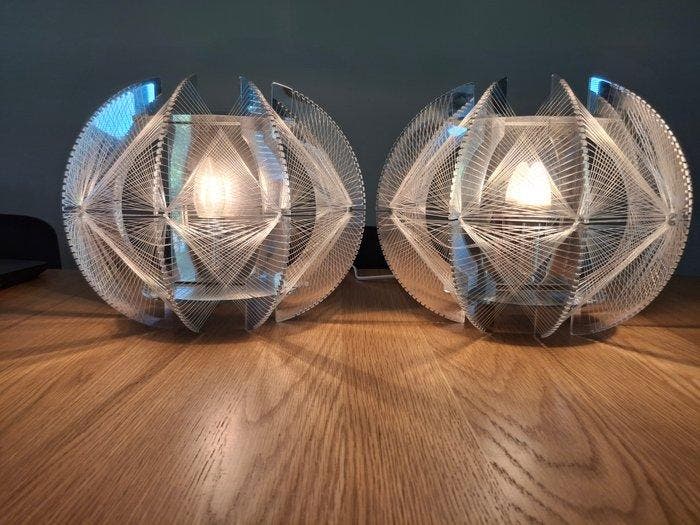 MUNO - Wandlamp (2) - Chrome-Plexiglas - MUNO Space Age, Antiquités & Art, Art | Objets design