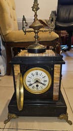 Pendule de cheminée - H. Riondet - Paris - Marbre, Laiton -, Antiquités & Art