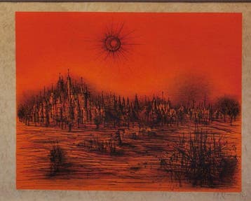 Jean Carzou (1907-2000) - Soleil Rouge