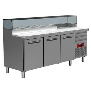 Pizzawerkbank | 405L | 3 Deuren + 3 Deegladen (EN600x400) |, Verzenden, Nieuw in verpakking