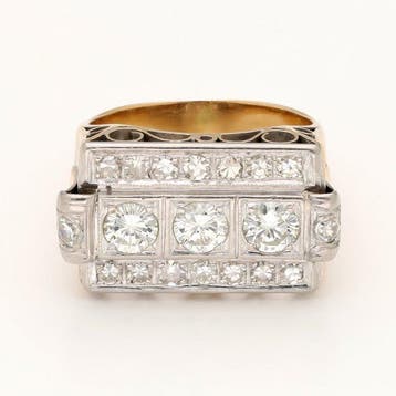 Ring - 18 karaat Geel goud Diamant (Natuurlijk) - Diamant -, Nieuw