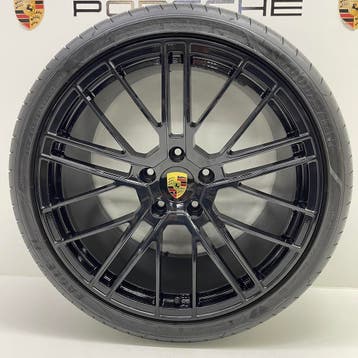 Porsche 992 2/4 ORIGINELE 20/21inch Turbo V zwart met banden, Auto-onderdelen, Banden en Velgen, Ophalen, Gebruikt, Banden en Velgen