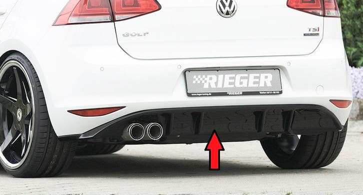 Rieger diffuser | geschikt voor VW Golf 7 VII 2013-2017, ook, Auto diversen, Tuning en Styling, Verzenden