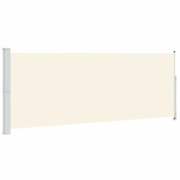 Uittrekbaar tuinscherm 180x500 cm - Creme | Geniet van di..., Tuin en Terras, Staal, Verzenden, Zo goed als nieuw, 200 cm of meer
