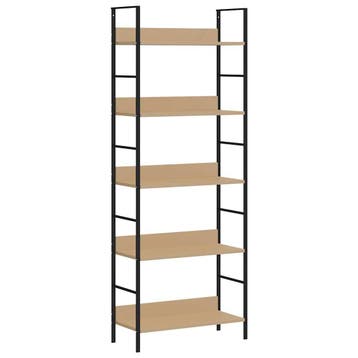 vidaXL Boekenkast 5 schappen 60x27,6x158,5 cm bewerkt hout, Verzenden, Nieuw