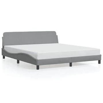 Bedframe 180x200 lichtgrijs -35% | Top retour deal!, Verzenden, Tweepersoons, Zo goed als nieuw, Golvend design