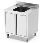 Spoeltafel | 700 LINE | RVS | 1 Spoelbak | Draaideuren |, Verzenden, Nieuw in verpakking