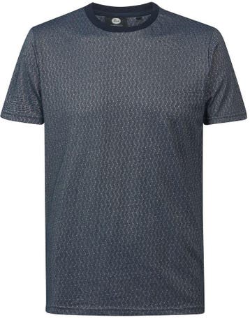 Petrol T-Shirt Zigzag Navy maat Maat 48/50 (M) Heren, Verzenden