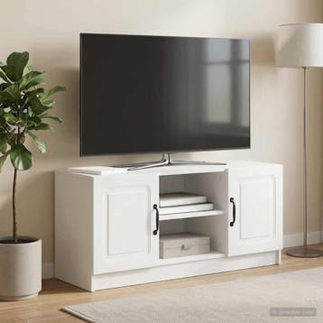 vidaXL TV Kast Wit 102 x 34,5 x 47 cm Bewerkt hout, Verzenden