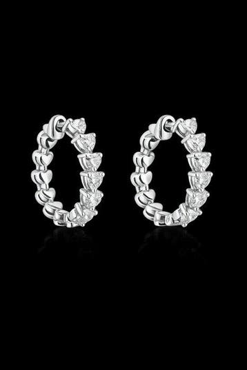 Boucles doreilles cocktail - 18 carats Or blanc - 1.79ct.