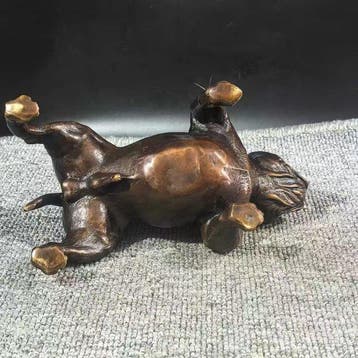 Beeldje - Bulldog - Brons