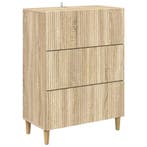 vidaXL Ladekast Sonoma Eiken 66 x 34,5 x 90 cm Bewerkt hout, Verzenden, Nieuw