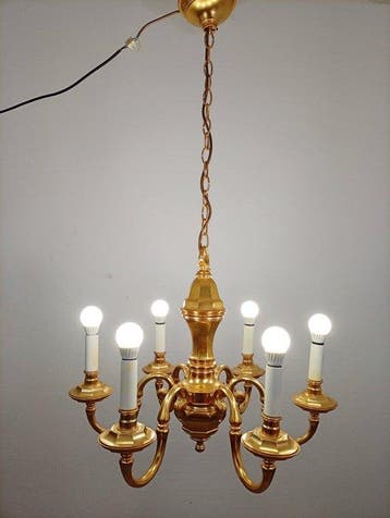 Plafondlamp - Verguld messing