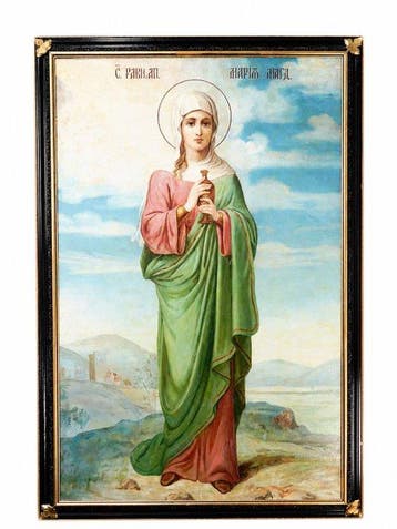 Russische Schule (XIX) - Hl. Maria Magdalena, Antiek en Kunst