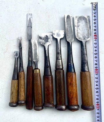 Outil de travail (8) - Ciseaux à bois japonais, Antiquités & Art