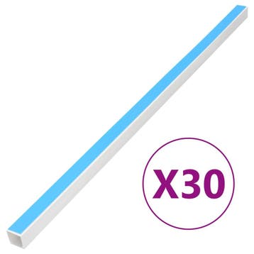 vidaXL Kabelgoot zelfklevend 40x40 mm 30 m PVC, Verzenden, Nieuw
