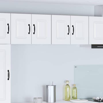 vidaXL Vaatwasserpaneel Kalmar 2 pcs Wit Bewerkt hout, Verzenden