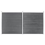 vidaXL Schutting 353x186 cm HKC grijs, Tuin en Terras, Verzenden, Nieuw