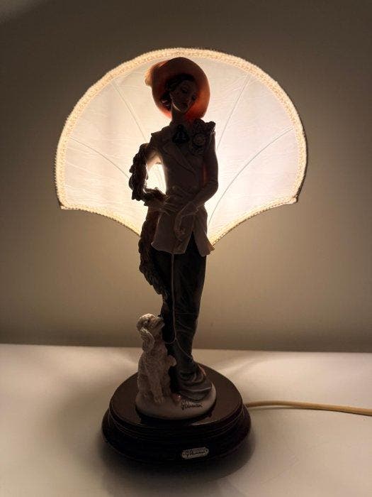 Capodimonte - Giuseppe Armani - Beeld, Tafellamp met dame en, Antiquités & Art, Curiosités & Brocante