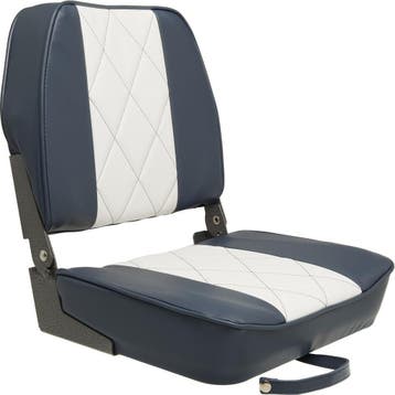 Bootstoel Inklapbaar 48x41x49cm Navy Blauw-Wit, Ophalen of Verzenden