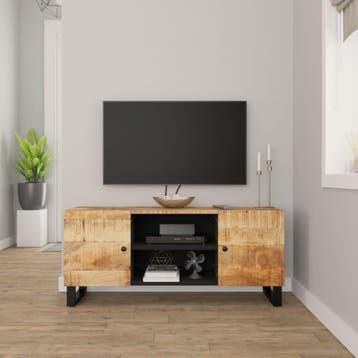 vidaXL Tv-meubel 105x33x46cm massief mangohout, Verzenden, Nieuw