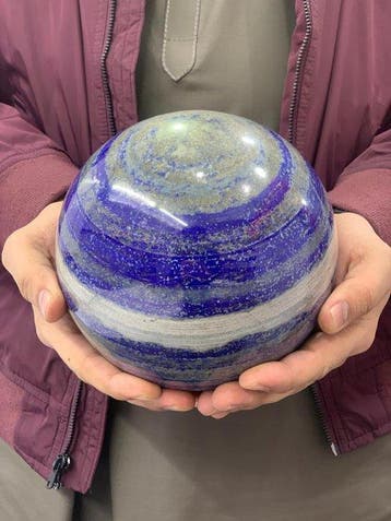 Lapis Lazuli Prachtig Groot 6,6 kg Bol - Hoogte: 170 mm -