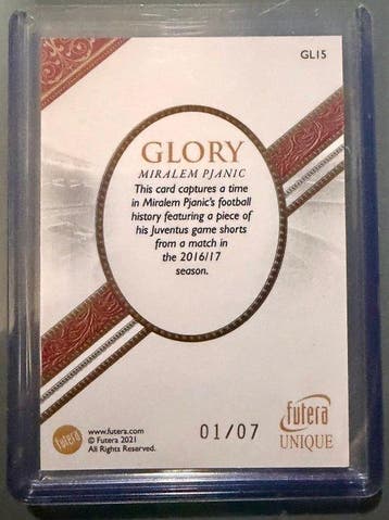 2016/17 Futera Glory Miralem Pjanic GL15 Memorabilia kaart,, Nieuw