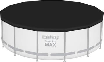 Bestway PVC-afdekzeil Ø 427 cm, zwart, rond, Verzenden, Nieuw