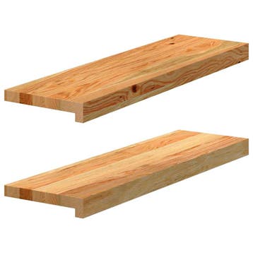 vidaXL Vensterbanken 2 st 70x20x2 cm massief eikenhout, Verzenden