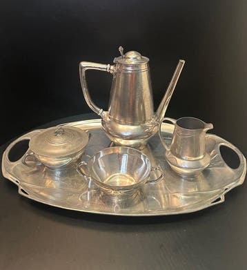 Hutton & Sons in Sheffield, - Service à thé et café (5) -, Antiek en Kunst