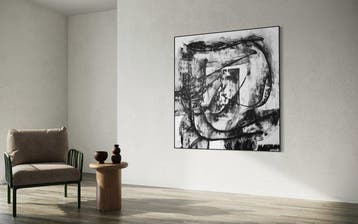Timo Wedell - Black and White Reverie - XXL - Abstract Klein, Antiek en Kunst