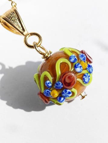 Murano-glas - Ketting met hanger - Venetiaans boeket