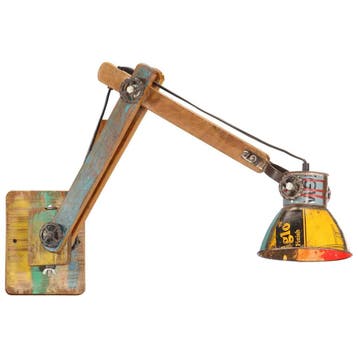 vidaXL Wandlamp industrieel rond E27 meerkleurig, Verzenden