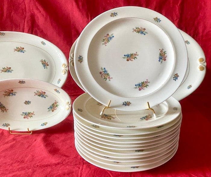 Albert Vignaud Limoges - Eetservies voor 12 (15) - Ruhlmann, Antiquités & Art, Antiquités | Meubles | Tables