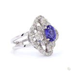 Bague - 18 carats Or blanc - 2.36ct. tw. Tanzanite - Diamant, Handtassen en Accessoires, Ringen, Nieuw