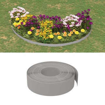 vidaXL Tuinranden 3 st 10 m 15 cm polyetheen grijs, Verzenden