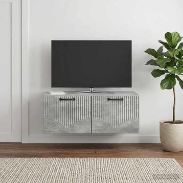 vidaXL Wandmontage TV-kast Betongrijs 78,5 x 41 x 30 cm, Verzenden, Nieuw