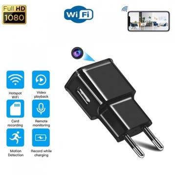 Spy camera usb oplader spycam mini verborgen camera Full HD, Verzenden, Nieuw