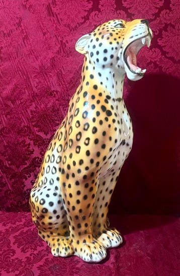 Bassano - Italy - Beeld, The leopard - No Reserve - 88 cm -, Antiek en Kunst