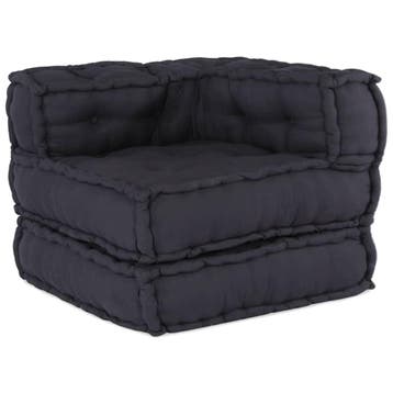 Pouf modulaire 70x70cm Anthracite - Retour client (-34%), Verzenden