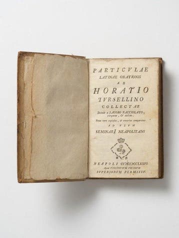 Horatio Tursellino - Particulae Latinae Orationis - 1776