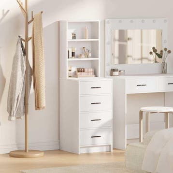 vidaXL Highboard Wit 40 x 41 x 135 cm Bewerkt hout, Verzenden, Nieuw
