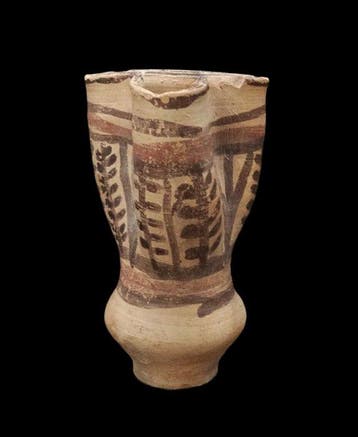 Indus Vallei Terracotta - trilobische vaas uit de