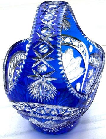 Kristall Glas Vase / Schale - Vaas - Kristal - Kristal