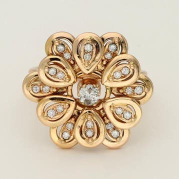Bague - 18 carats Or rose Diamant (Naturelle), Nieuw