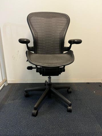 Herman Miller Aeron - Refurbished - Aanbieding, Verzenden, Zwart, Zo goed als nieuw, Bureaustoel