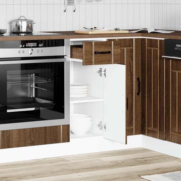 vidaXL Onderkast Lucca bewerkt hout bruin eikenkleur, Verzenden, Nieuw