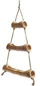 Bamboo planthanger 3 boats ca. 65x110 cm, Nieuw