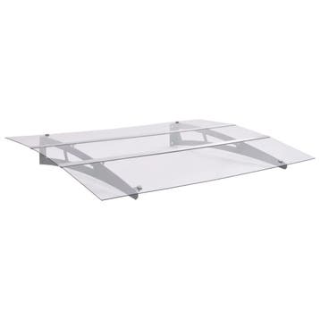 vidaXL Deurluifel 120x90 cm polycarbonaat zilverkleurig en, Tuin en Terras, Zonneschermen, Verzenden, Nieuw