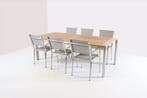 4 Seasons Outdoor Plaza tuinset ash grey met Goa tafel 220, Nieuw